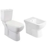 Combo Inodoro largo 2 pzs. Gante dual deposito y asiento + Bidet de apoyo