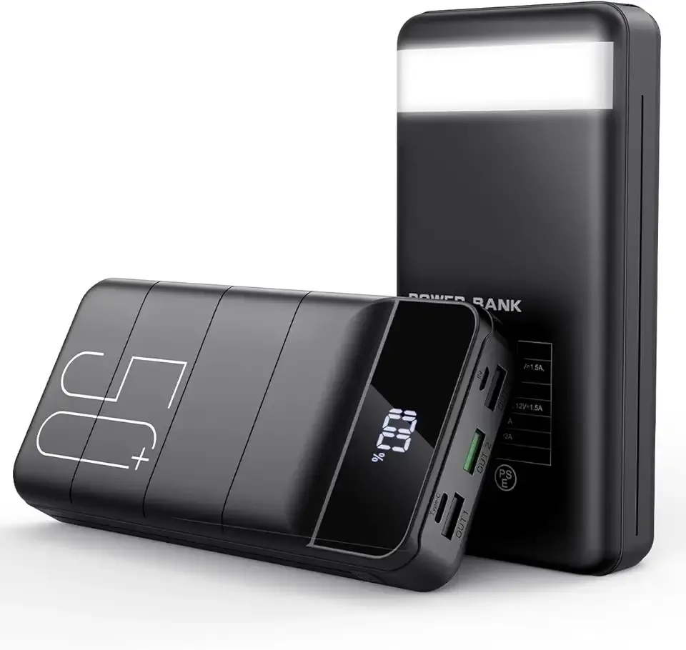 Power Bank Fast Charging 50000mAh - 22.5W Portable Charger USB C Quick Charge with 4 Outputs & 3 Inputs LED Display Huge Capacity External Battery Pack for iPhone, Samsung, iPad etc Black