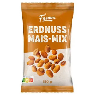 Erdnüsse trockengeröstet 150 g, Erdnuss-Mais-Mix
