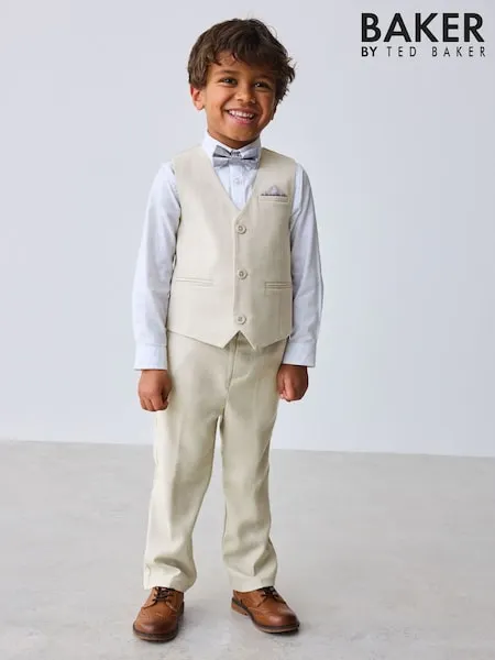 Baker by Ted Baker Waistcoat Shirt And Trousers Set