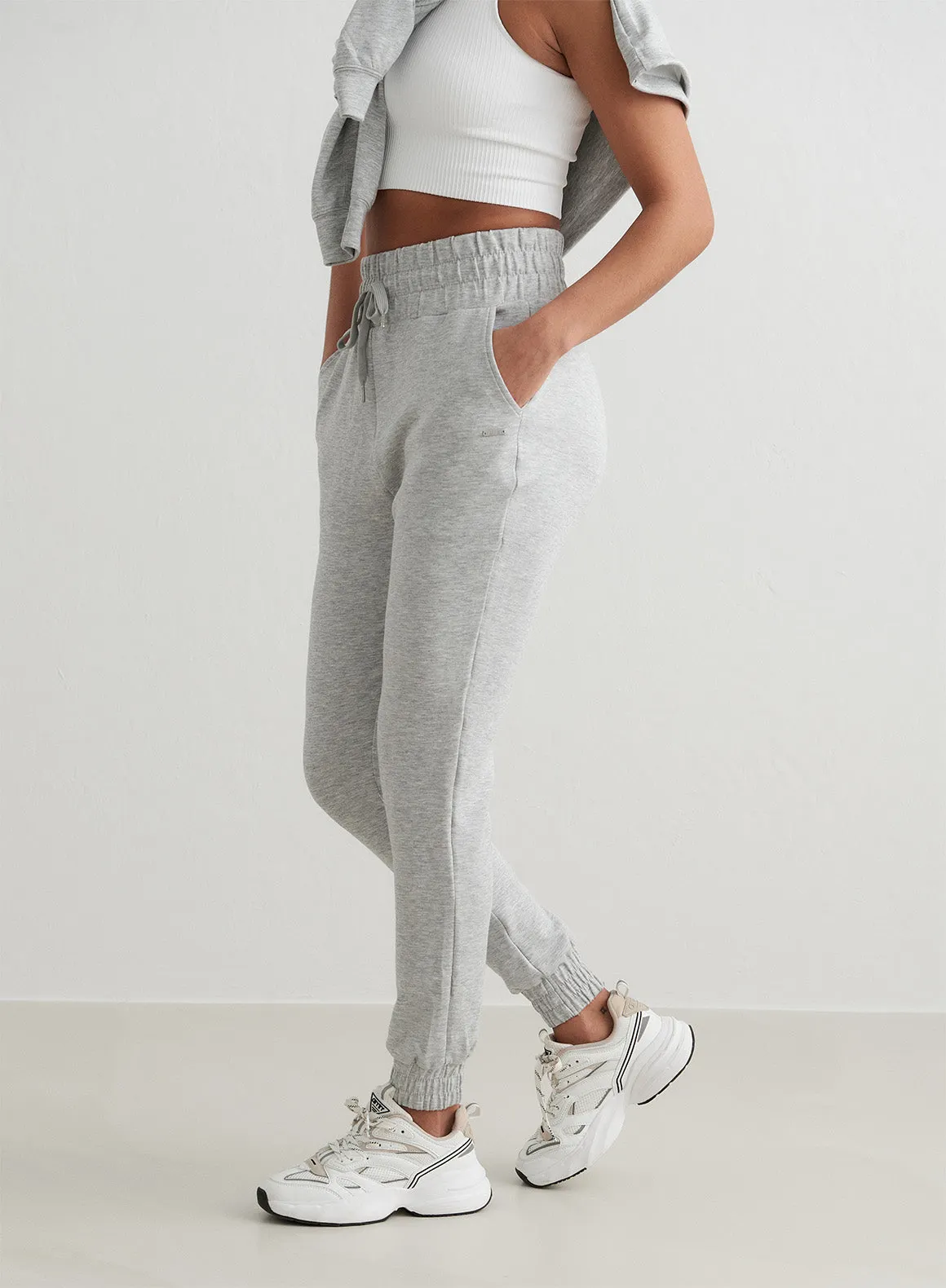 Shadow Grey Light Grey Melange Comfy Sweatpants
