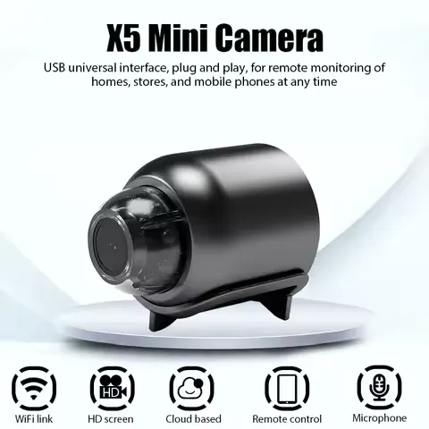 Mini Camera 1080P Clear Night Vision Lightweight Portable Premium Cams Motion Detection Wireless Surveillance Protection Camera