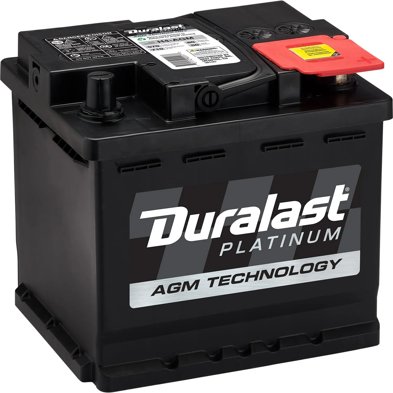 Duralast Platinum Group Size 140R / H4 Absorbed Glass Mat (AGM) Battery H4-AGM