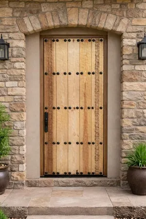 Puerta de entrada en block Salamanca 82,5 cm Derecha con bisagras y cerradura