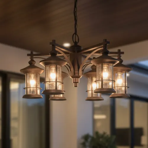 Patriot Lighting® Treehouse Oil-Rubbed Bronze Outdoor Chandelier
