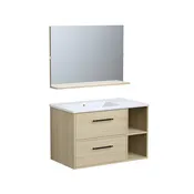 Ensemble meuble salle de bain + vasque + mirroir ARTY L.80