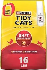 Purina Tidy Cats Clumping Cat Litter Odor Control, 24/7 Performance Multi Cat Litter - 16 lb. Bag Purina Tidy Cats Clumping Cat Litter O…