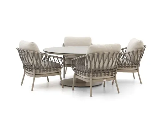 Tierra Outdoor Natal/Moreno ø 150cm low dining tuinset 5-delig