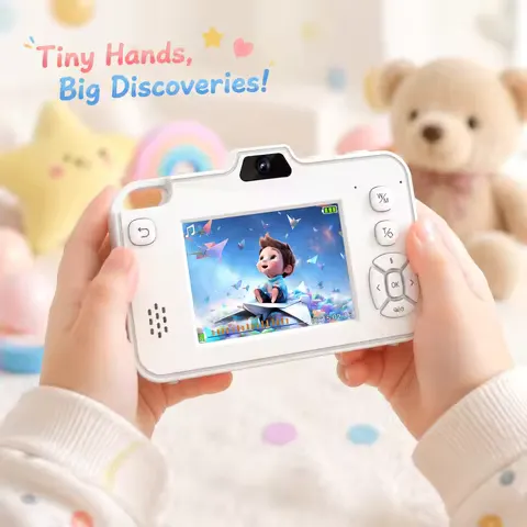 Dual Lens Kids Digital Camera Photography 48MP Portable Toy for Boys Girls Photo & Video Recording Educational Toy Kids Gift