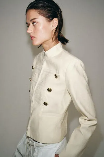 ZW COLLECTION FITTED JACKET WITH BUTTONS