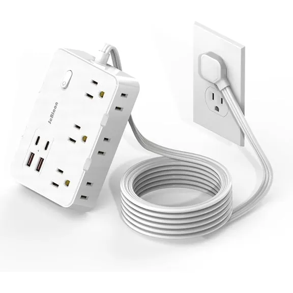 Best seller JcBlaon Power Strip 6-Outlets Surge Protector Power Strip 5ft Long Extension Cord $9.79 Was $14.45