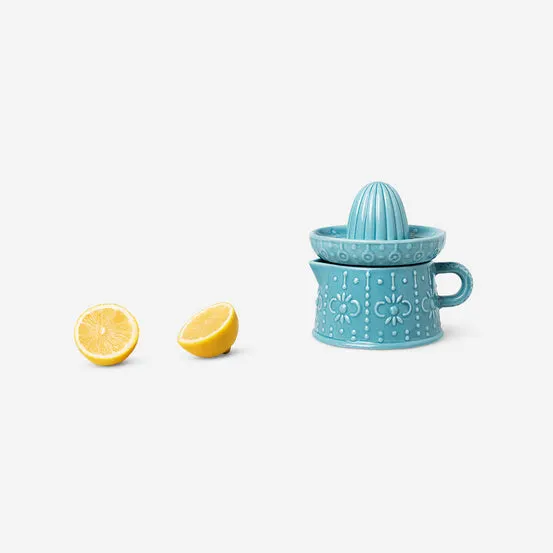 Blue ceramic citrus juicer jug - 350 ml