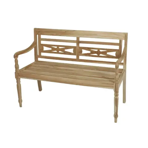 Gartenbank SUMATRA - Teak Massivholz - 120 cm breit