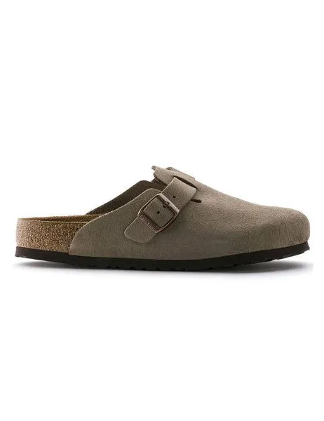 Boston Soft Footbed Suede Leather Taupe