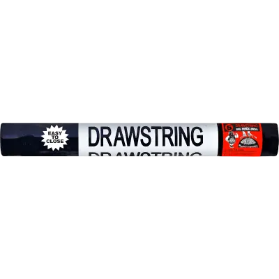 Big Black Sacks Draw String Rubbish Bags 720 x 900mm