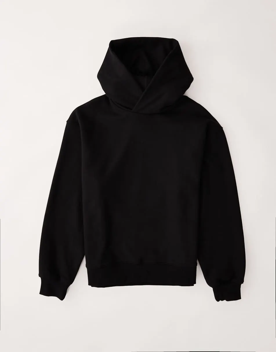 ASOS COLLECTIVE oversized super heavyweight hoodie in black