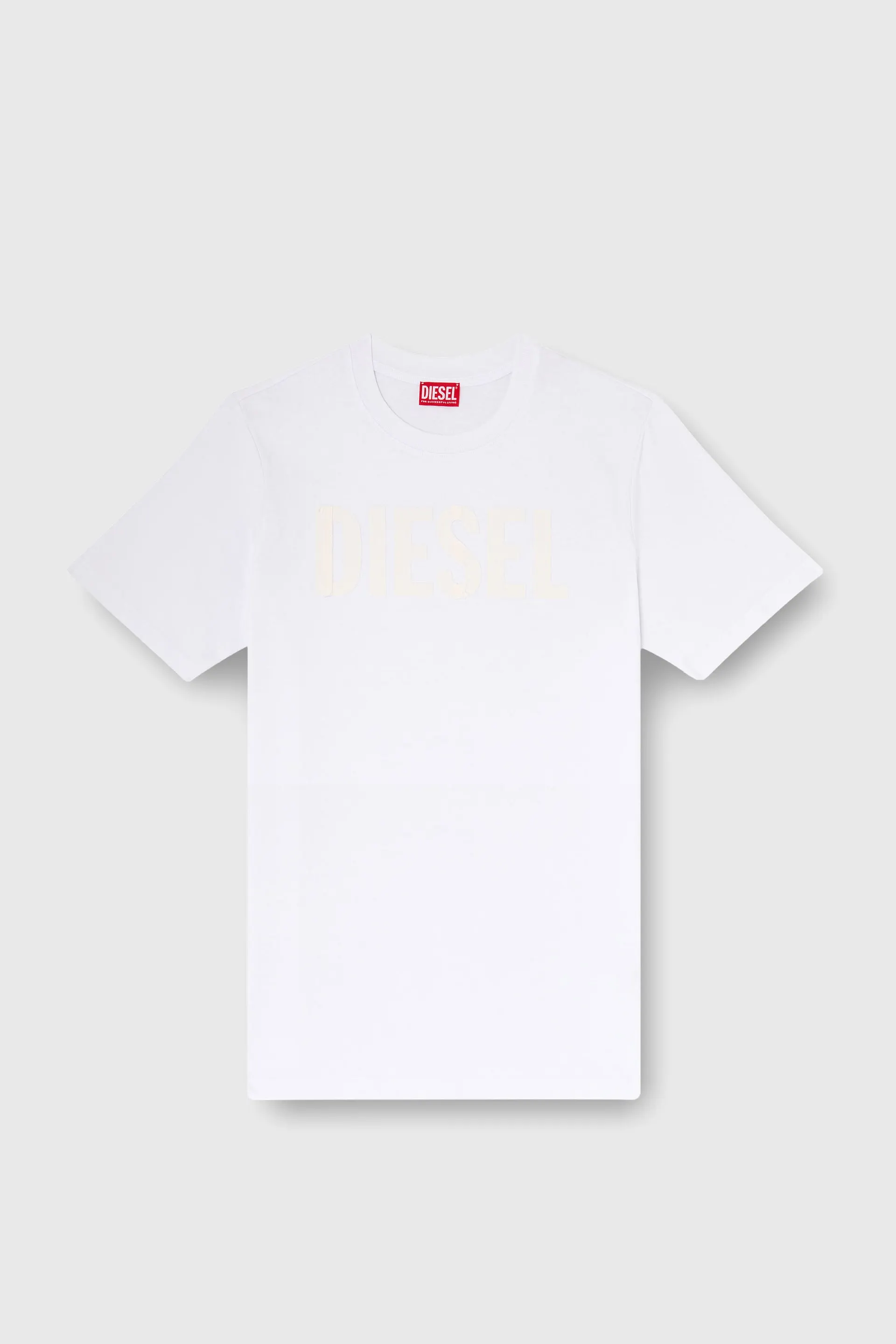 Cotton T-shirt with tonal Diesel logo print