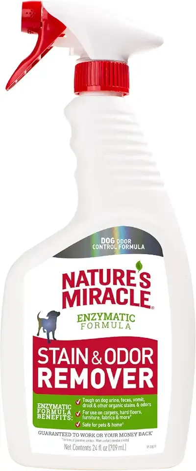 Nature’s Miracle Dog Stain & Odor Remover, Enzymatic Cleaner, 24 oz