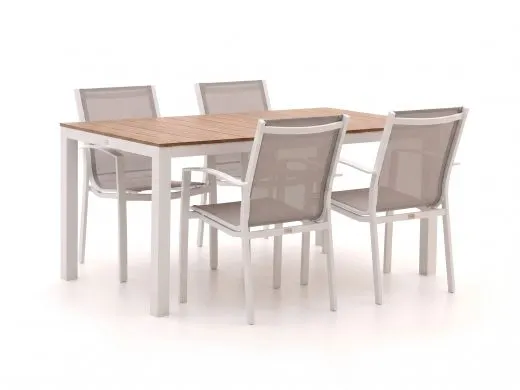 Forza Altea/Fidenza 160cm dining tuinset 5-delig stapelbaar