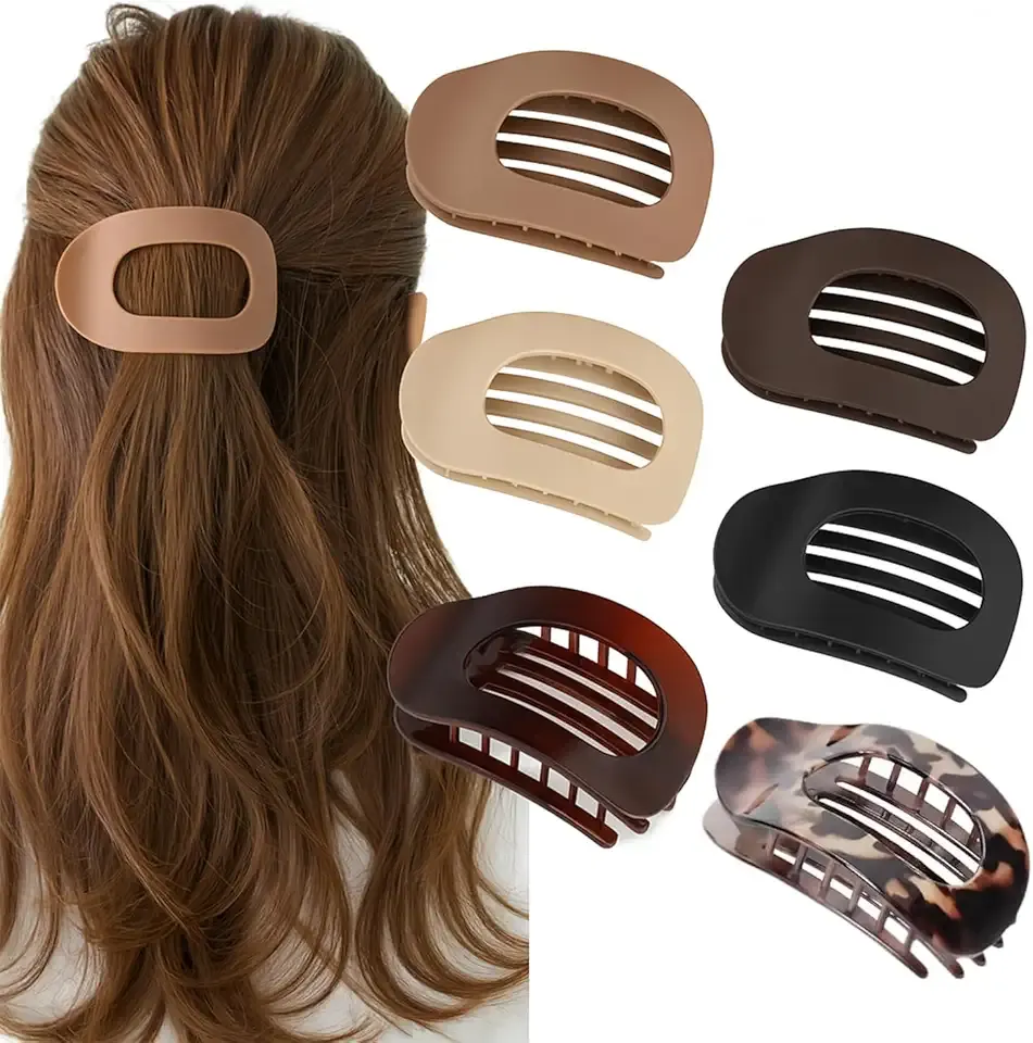 Duckbill Hair Clips for Women, Simple Elegant flat hair clips for Thick Thin Long Short Hairs (6Pcs,Mix-A)