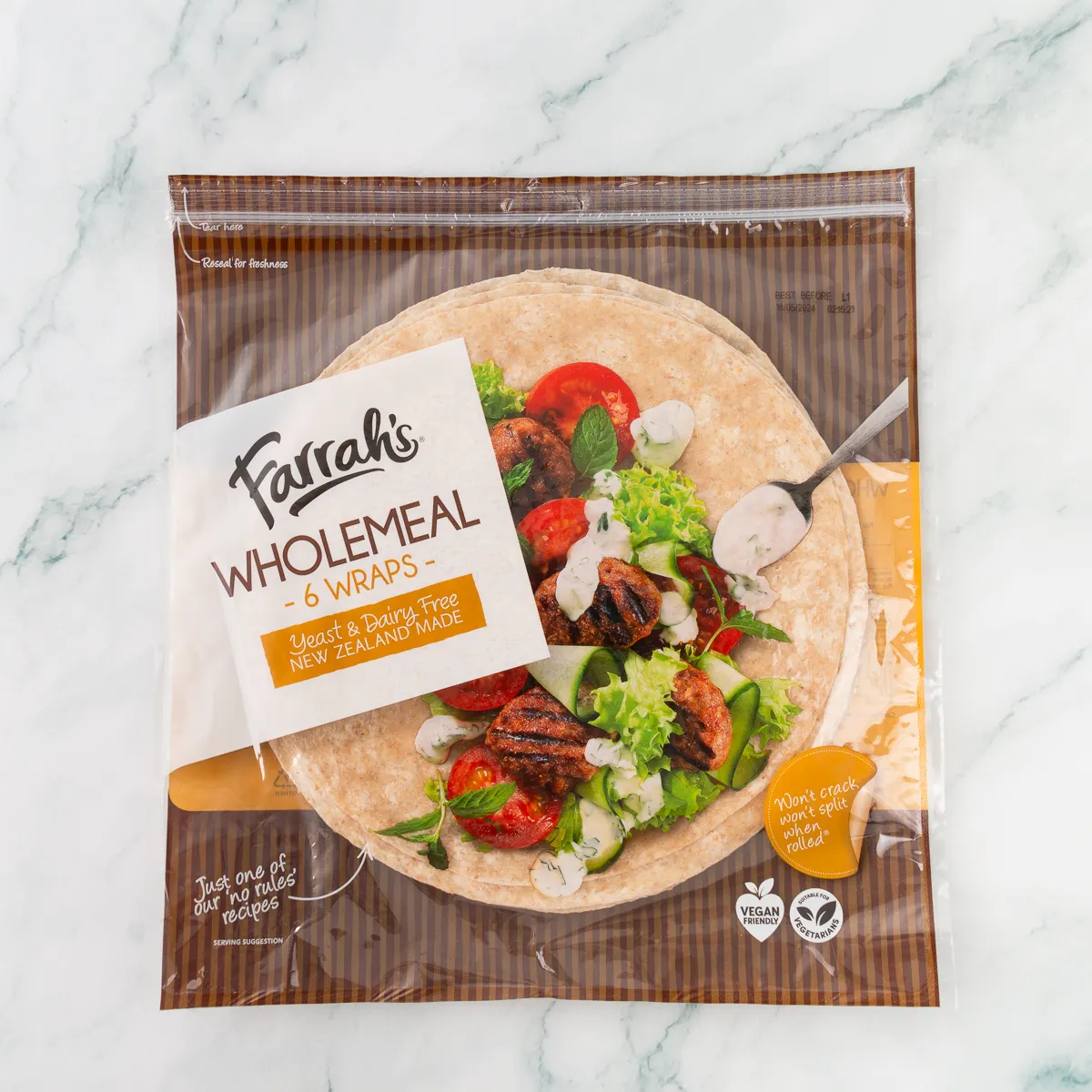 farrahs wraps wholemeal 6 pack