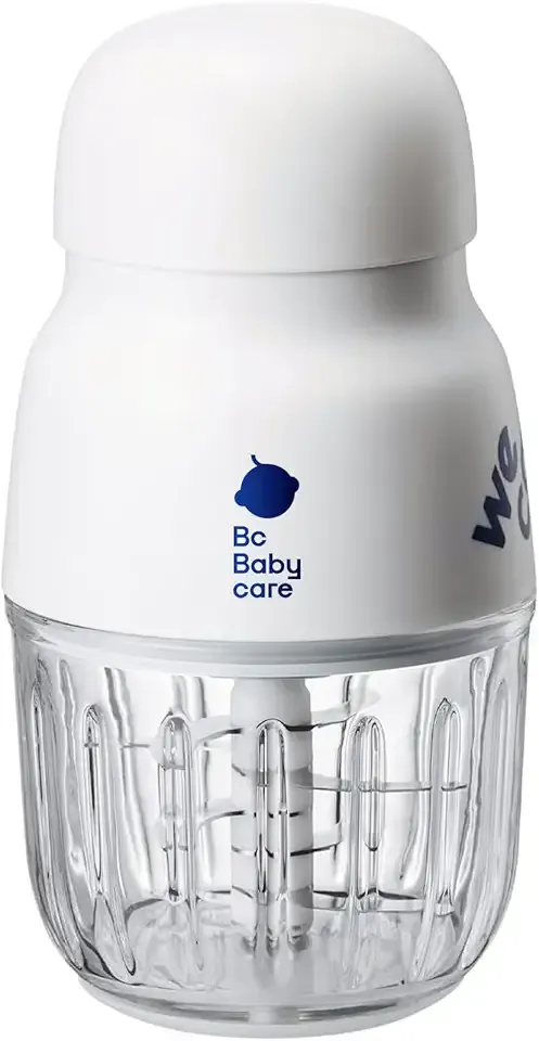 Bc Babycare Baby Food Maker-Glass Baby Puree blender for Fruit, Vegatable & Meat,Mini Food Processor for Potatoes, Grapes & Strawberries,White,10oz