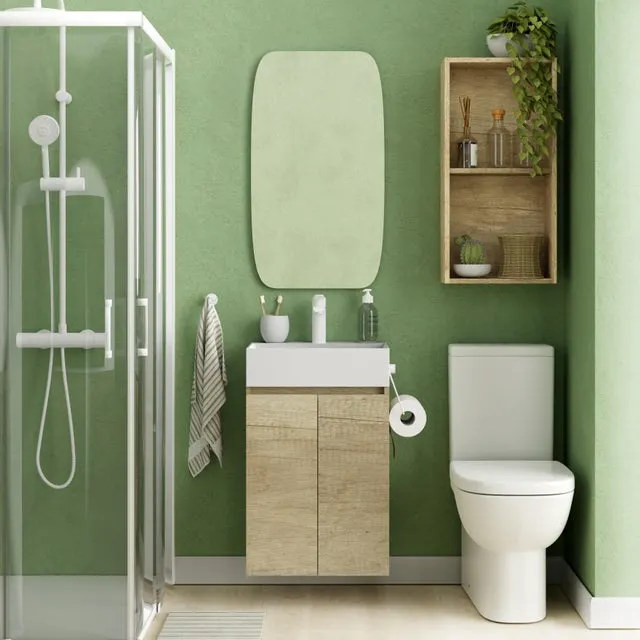 Mueble de baño con lavabo Espacio M olmo mate 45x35 cm