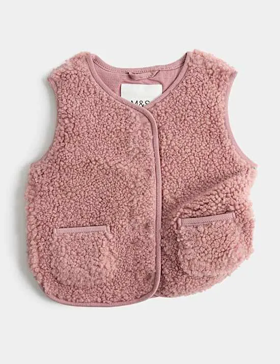 Gilet aus Teddy-Fleece (0–5 Jahre)