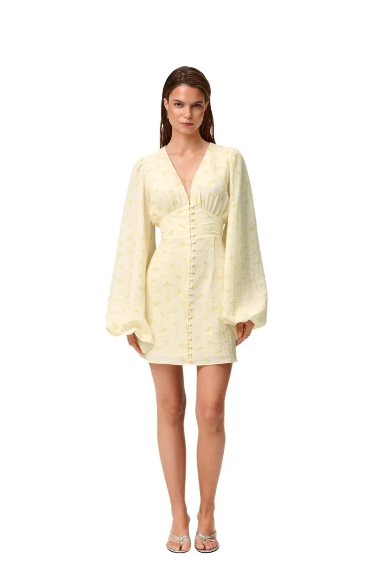 Florence Dress - Pastel Yellow