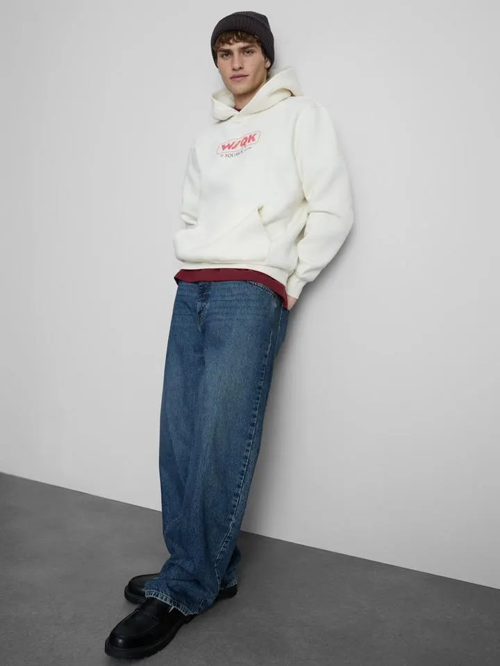 Sweat à capuche oversize à motif Stranger Things