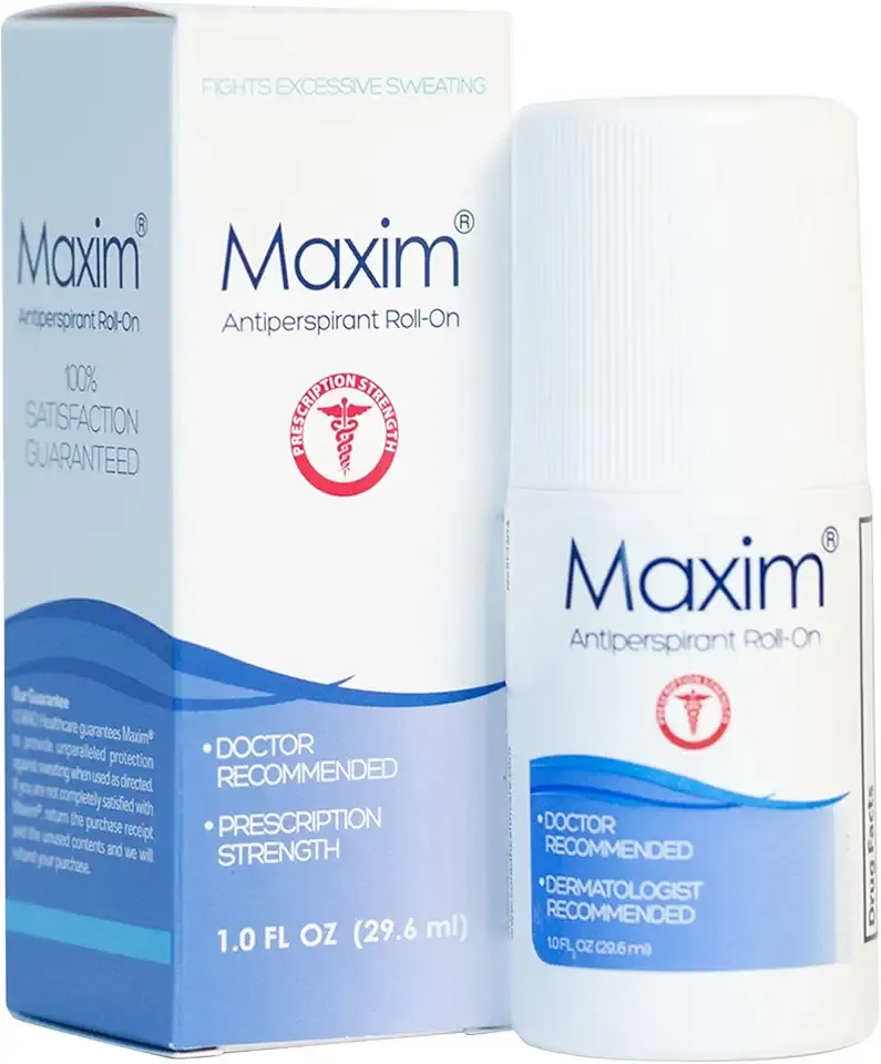 Maxim® Clinical Strength Antiperspirant for Hyperhidrosis Excessive Sweating – Stops Sweat Up to 48 Hours Per Use – Antiperspirant for Men and Women Certain to Keep you Dri
