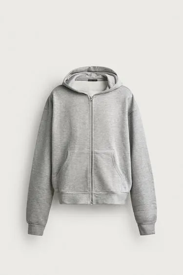 BASIC BOXY FIT HOODIE WITH ZIP