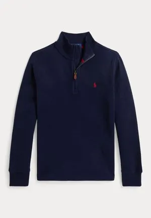 ESTATE-RIB QUARTER-ZIP PULLOVER 7-14Y - Sweatshirt - refined navy