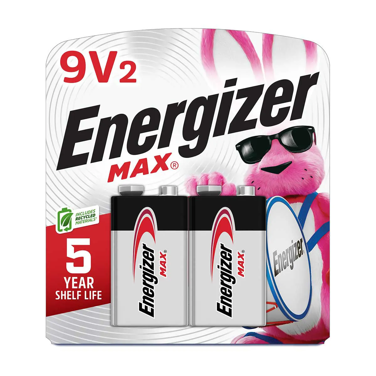 Energizer MAX 9V Alkaline Batteries, 2 ct