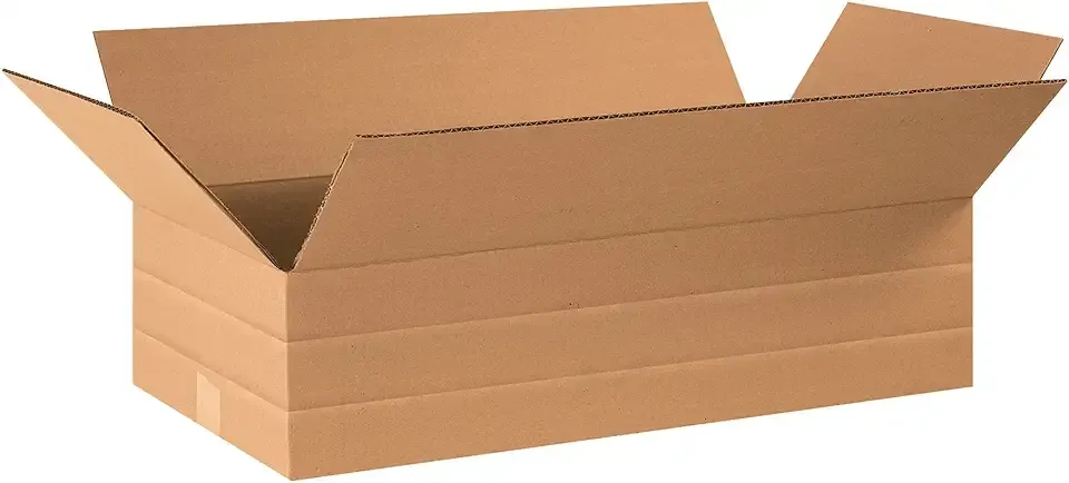 Aviditi MD24126 Multi-Depth Corrugated Cardboard Box 24" L x 12" W x 6" H, Kraft, for Shipping, Packing and Moving (Pack of 20)