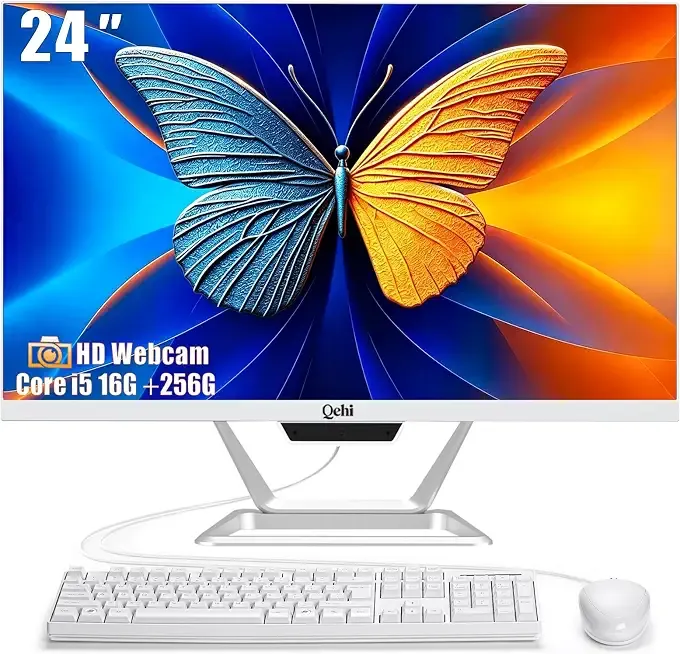 All-in-One Desktop Computer 24" AIO Core i5,FHD 1080P Business AIO