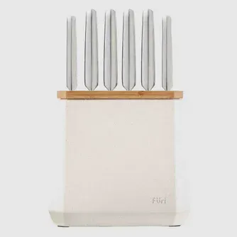 Furi Terrazzo Snow Stone Knife Block Set 7Pc