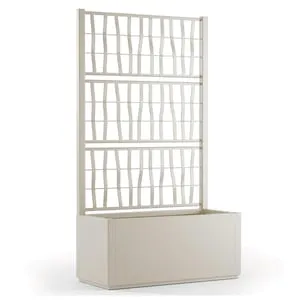 Fioriera con grigliato Ethica STEFANPLAST in polipropilene avorio H 140 x L 80 x P 36 cm