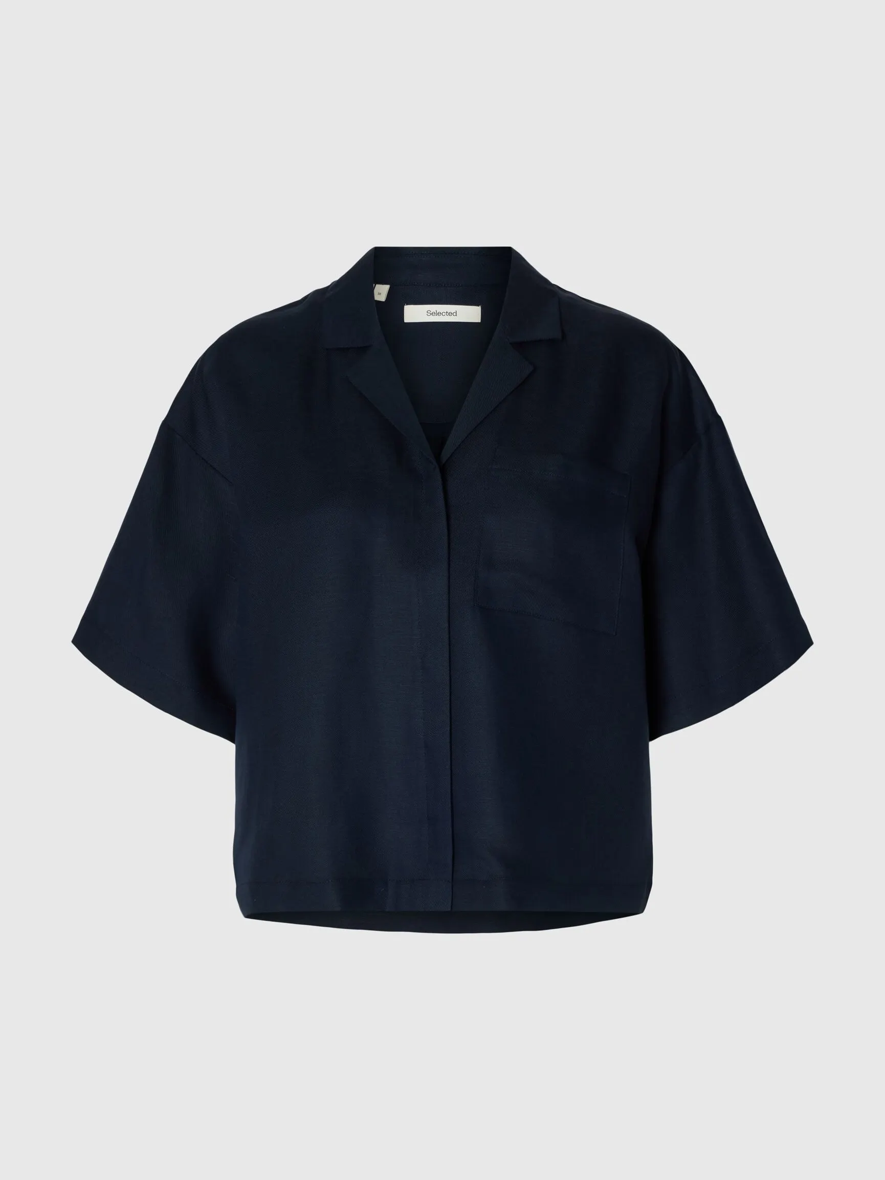 KORTERMET SKJORTE I LINBLANDING