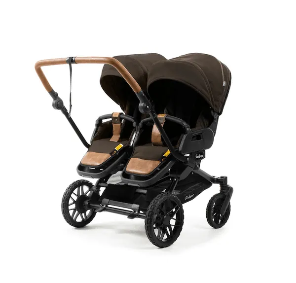Emmaljunga 2026 | Double Sento 2x Flat sittedel+ | Outdoor Brown
