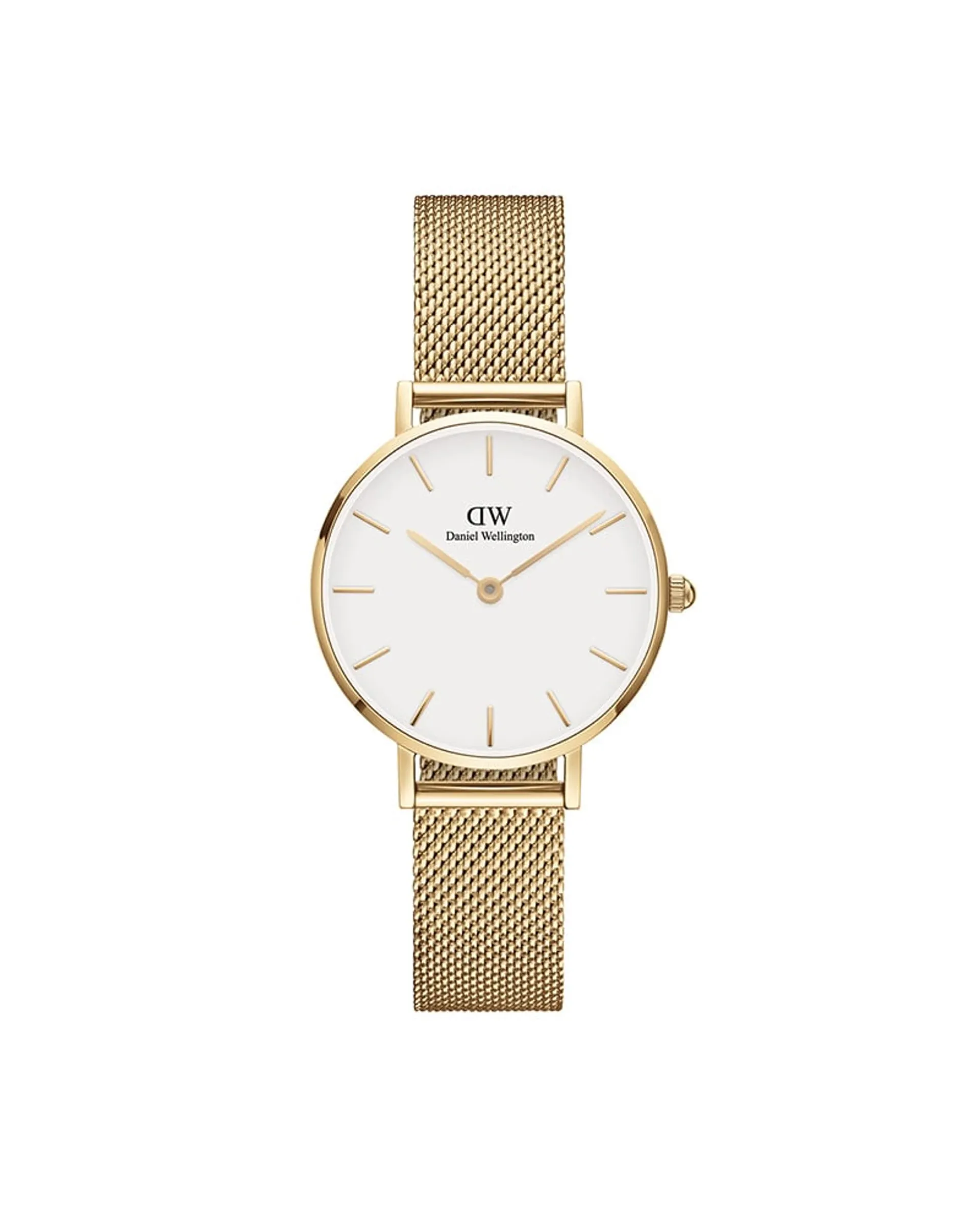 DW Petite Evergold dameklokke i gullfarget stål (28mm)