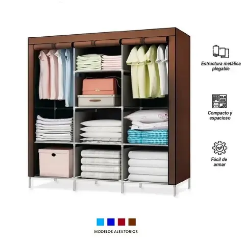 Ropero Organizador Armario Closet Armable 3 Cuerpos Funda Aleatorio