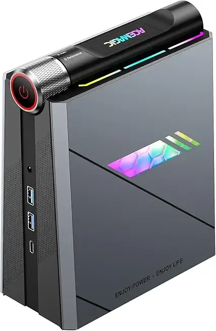 ACEMAGIC AD08 Mini Gaming PC, i7-11700B (8C/16T, up to 4.8GHz) 【Beat 1165G7】 16GB DDR4 512GB NVMe SSD Micro Computers, 4K Triple Display/WiFi6/BT5.2/ Small Desktop Gaming PC