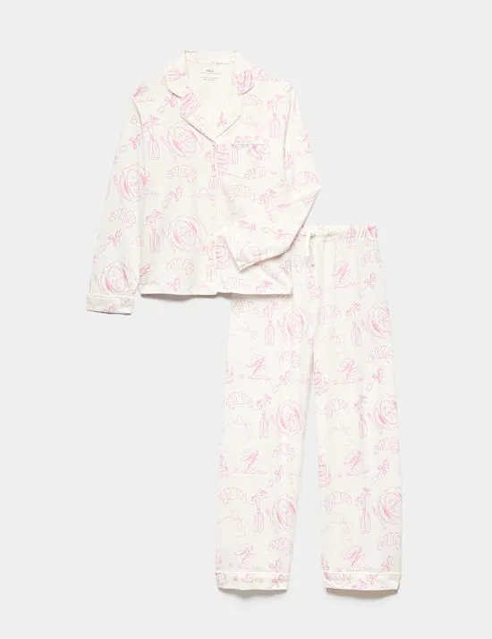 Cotton Modal Brunch Club Print Pyjamas (6-16 Yrs)