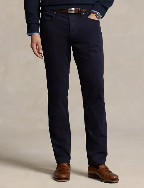 Varick Slim Straight Stretch Sateen Pant Collection Navy