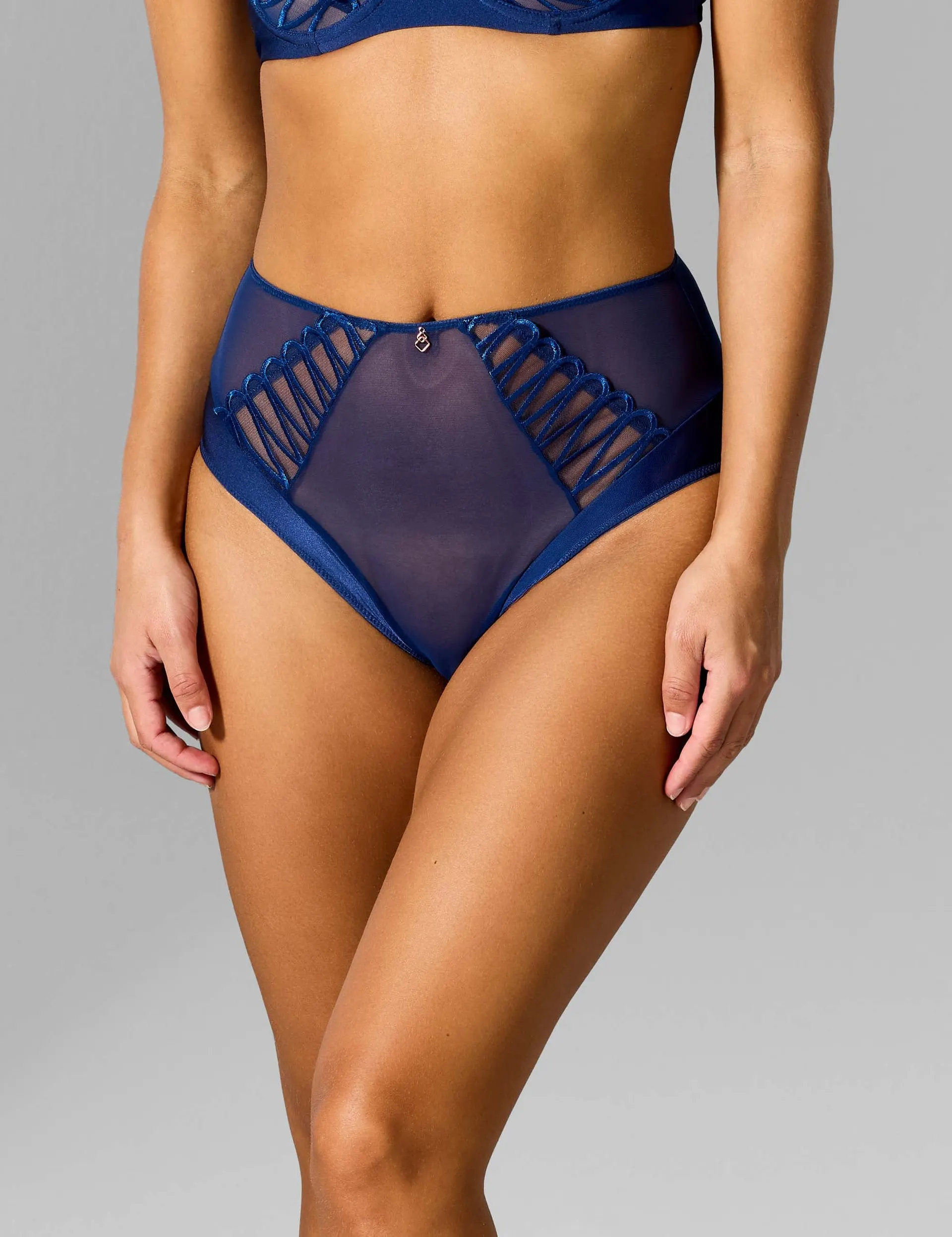 Lara hoge taille slip navy
