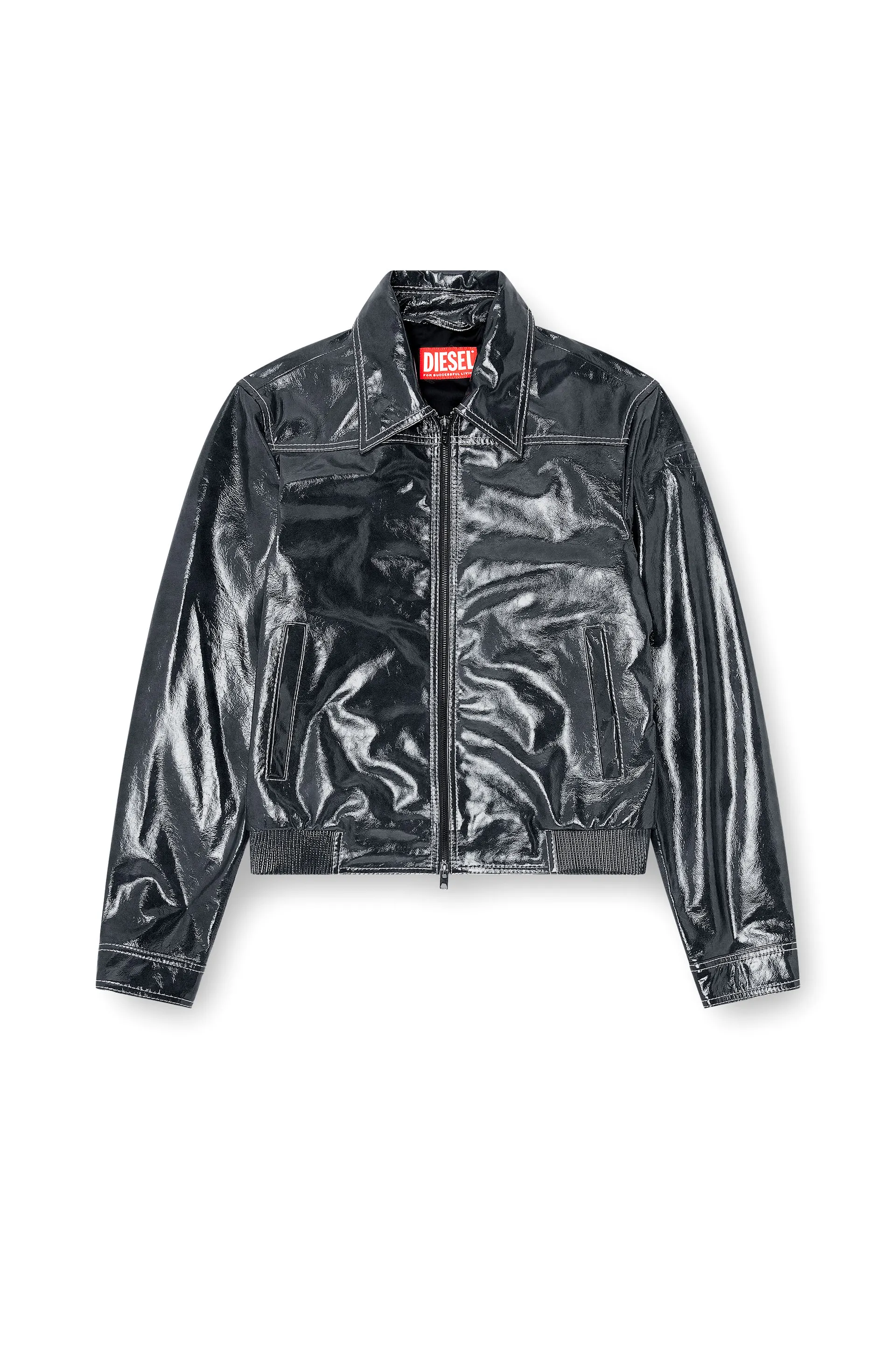 Patent-leather jacket