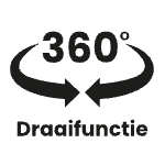 Barstoel Charlie - draaibaar - microleder Oxx Shell - pocketvering