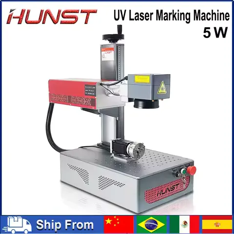 HUNST Small Portable 5W UV Laser Marking Machine is Suitable For Engraving Plastic, PVC, Glass, Jade, Leather Bottles, Etc.