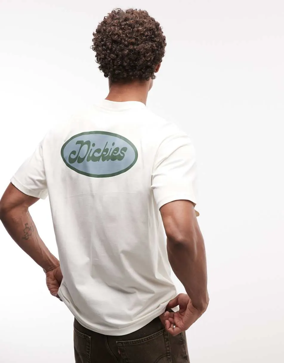 Dickies Austintown backprint t-shirt in off white - exclusive to ASOS